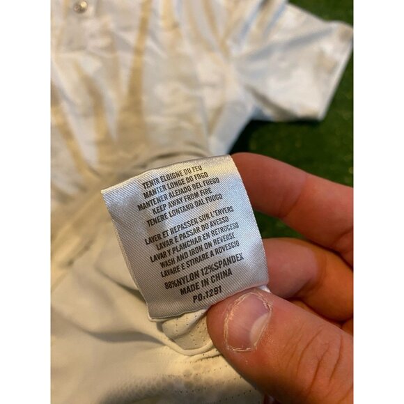 Druids polo mens XL white gray moisture wicking lighweight breathable Nylon RK - Picture 4 of 11